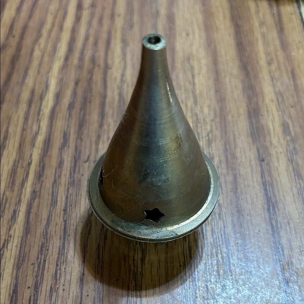 Brass Cone Incense Burner - Antique Brass Finish